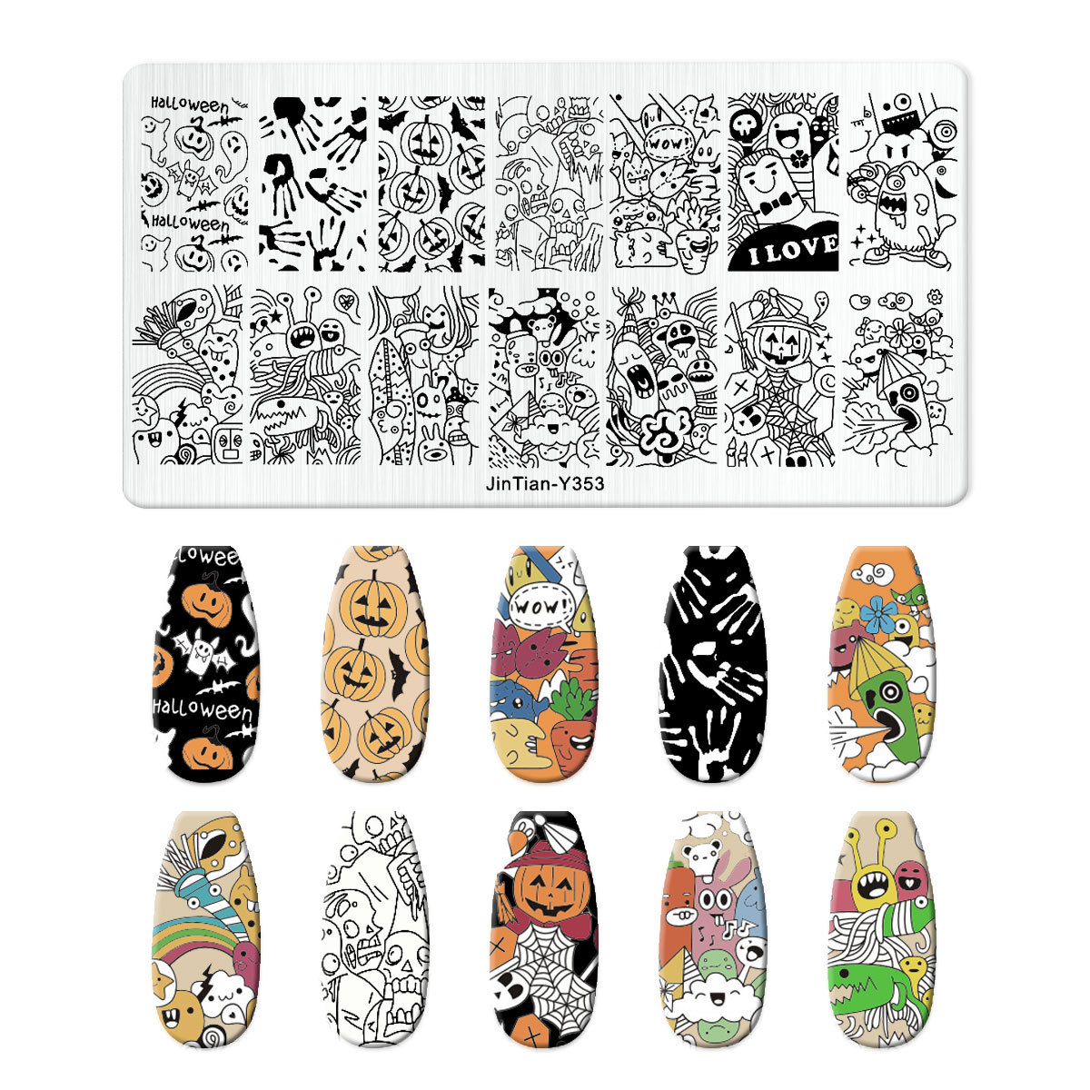 Cartoon Halloween Nail Art Sta - Anime Merchandise Nepal recensione e prezzo